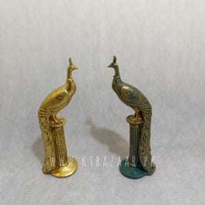 Resin Peacock on Pillar Sculpture