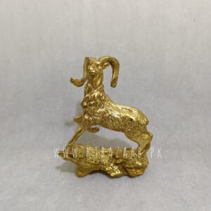 Golden Resin Markhor Sculpture
