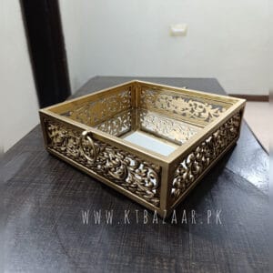Square Metal Ornate Tray
