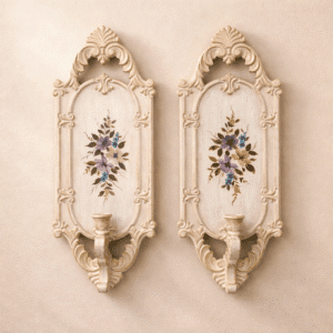 Wooden Classic Scrollwork Sconces (Pair)