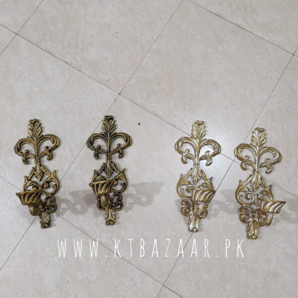 Resin Wall Mounted Candle Holder Pair Design C
