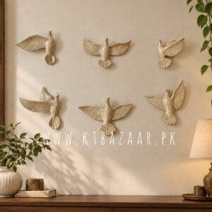 Resin Birds 3D Wall Hanging 6 Piece