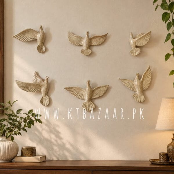 Resin Birds 3D Wall Hanging 6 Piece